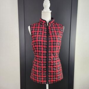 Croft & Barrow Plaid Puffer Vest Size Medium